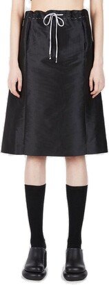 Drawstring Midi Skirt-AF