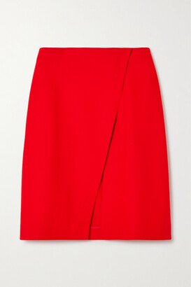Net Sustain Wool Wrap Skirt - Red