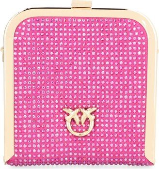 Embellished Logo Plaque Clutch Bag-AB