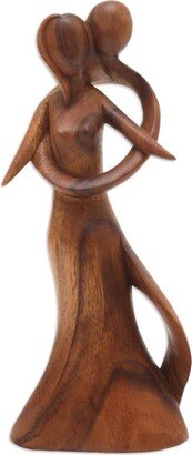 Handmade Graceful Hug Wood Sculpture