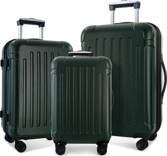 GREATPLANINC Luggage 3 Piece Sets with Spinner Wheels ABS+PC Lightweight TSA Lock-AA