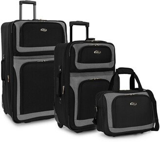 U.S. Traveler New Yorker 3Pc Rolling Luggage Set-AC