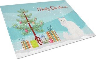 CK4746LCB Asian Semi Longhaired Cat Merry Christmas Glass Cutting Board