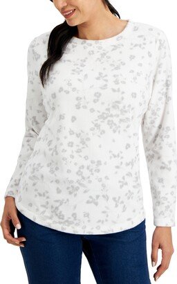 Printed Micro-Fleece Sweatshirt, Created for Macy's