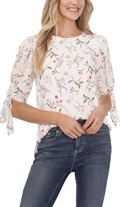 Tie Sleeve Blouse (New Ivory) Women's Clothing