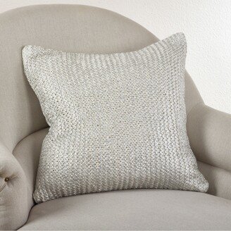 Saro Lifestyle Cassandra Metallic Brushed Knit Decorative Pillow, 20