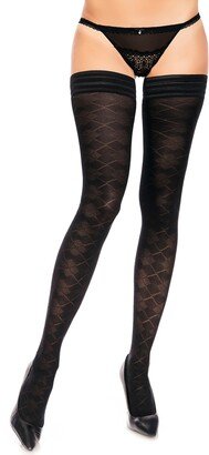 Glamory Hosiery Dune50 Argyle Stay-Put Stockings