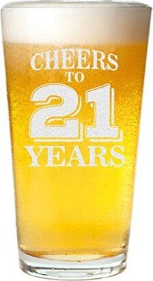 Cheers To 21 Years Twenty First Pint Beer Glass 21st Birthday Gift For Him Her