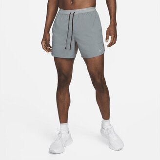 Men's Stride Dri-FIT 5 Brief-Lined Running Shorts in Grey