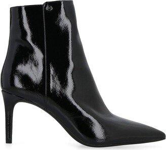 Polished Pointed Toe Ankle Boots