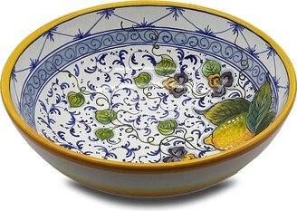 Large Ceramic Bowl - Italian Dinnerware Pasta Bowl Platter Serving Tray Hand Painted Tuscany Pottery Bowls Made in Italy Salad-AI