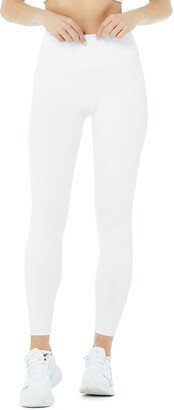 High-Waist Airbrush Capri Pants in White, Size: 2XS |