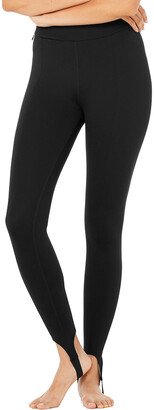 High-Waist Classic Stirrup Legging in Black, Size: 2XS