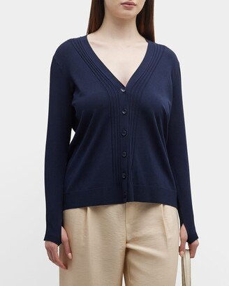 CAPSULE 121 Plus Size The Keck Ribbed-Trim Cardigan