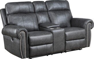 Fremont & Park Chesky Breathable Faux Leather Power Double Reclining Loveseat