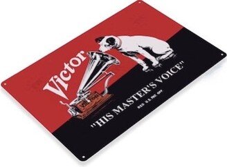 Rca Nipper Mascot Inch Tin Sign Dog 1929 His Masters Voice Edison-Bell Cylinder Phonograph Record Chipper Quality & Excellence