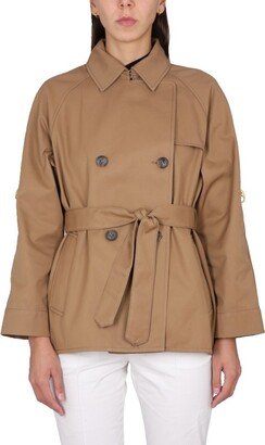 Double-Breasted Belted Trench Jacket