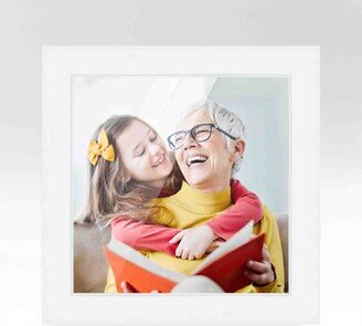 CustomPictureFrames.com 26x26 White Picture Frame - Wood Picture Frame Complete with UV