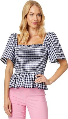 Deana Smocked Top (Nassau Navy Multi) Women's Blouse