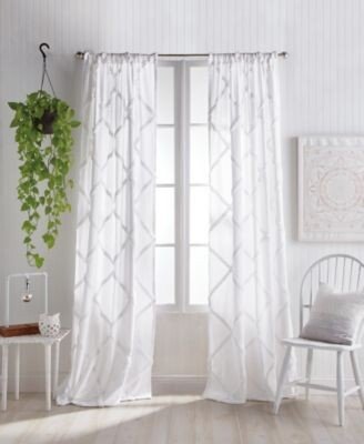 Chenille Lattice Window Panel