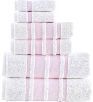 Contrast Border 6Pc Towel Set-AA