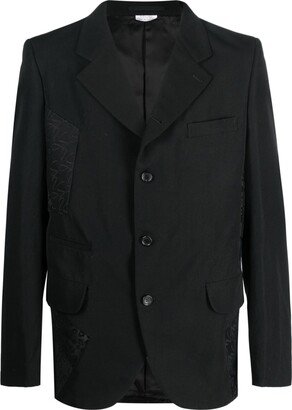 Panelled Single-Breasted Blazer-AC