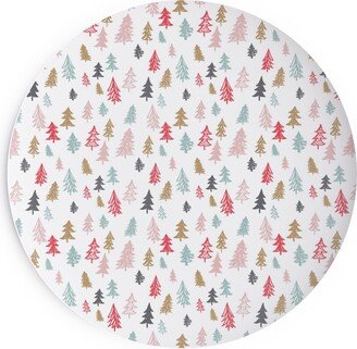 Salad Plates: Forest Sketch - Red And Pink Salad Plate, Red