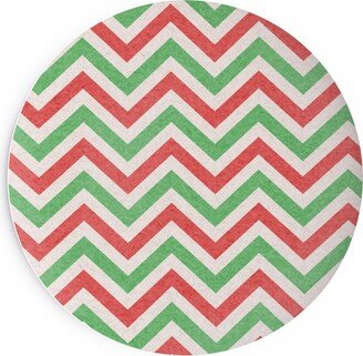 Salad Plates: Mottled Holiday Zigzags Salad Plate, Multicolor