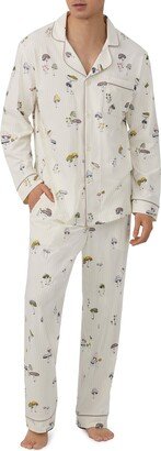 Print Stretch Organic Cotton Pajamas-AB