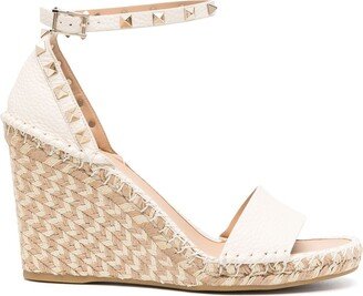 Neutral Rockstud 105 Espadrille Wedges