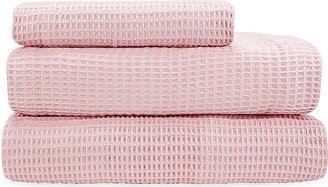 ettitude 3-Piece Waffle Bath Towel Set