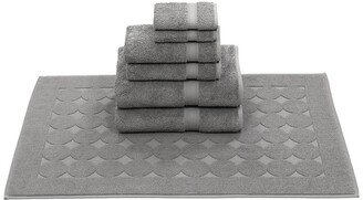 Sinemis Terry 7-Piece Towel Set - Dark Grey