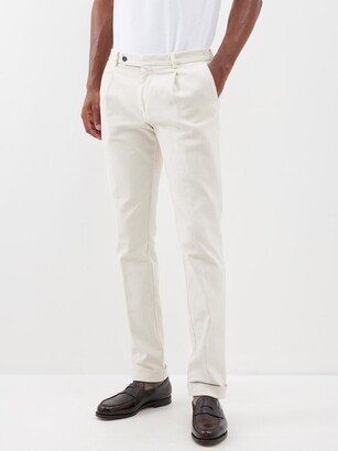 Thom Sweeney Pleated Cotton-blend Twill Chinos