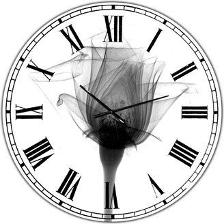 Designart Rose 10 X-Ray Large Cottage Wall Clock - 36 x 36