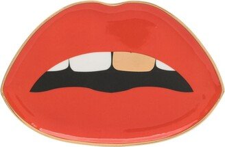 Lip-Motif Porcelain Tray