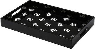 Dolce & Gabbana Casa Logo Rectangular Tray in Black