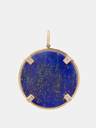 Diamond, Lapis & 18kt Gold Coin Charm