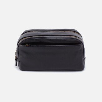 Men's Travel Kit in Silk Napa Leather - Black