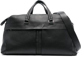 Logo-Plaque Leather Holdall Bag