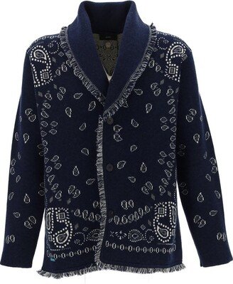 Bandana Jacquard Knitted Cardigan-AA