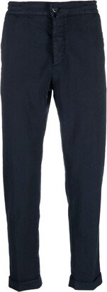 Elasticated-Waist Tapered Trousers-AF