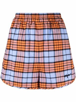 Check-Print Cotton Shorts