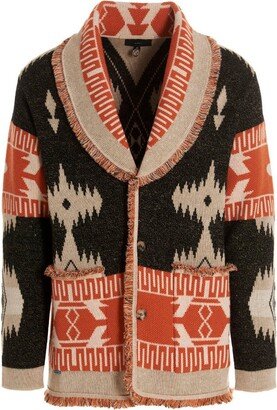 Icon Jacquard Button-Up Cardigan