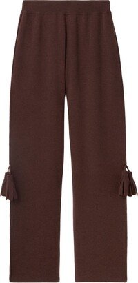 Tassel-Detail Wool-Blend Track Pants