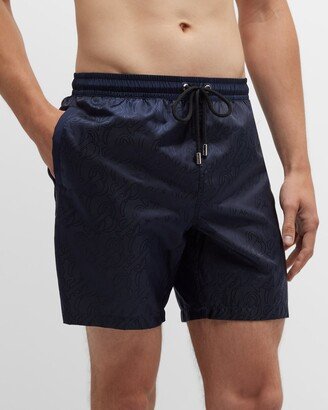 Men's SR-Logo Nylon Swim Trunks