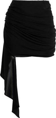 REV Mid-Rise Draped Miniskirt