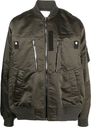 Drop-Shoulder Finish Bomber Jacket