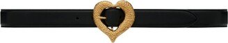 Leather Heart Buckle Belt