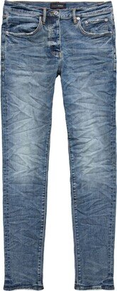 Crinkled Low-Rise Skinny Jeans-AA