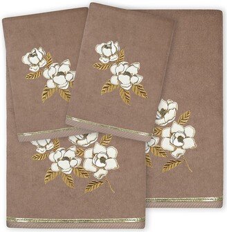 Maggie 4Pc Embellished Turkish Cotton Towel Set-AC